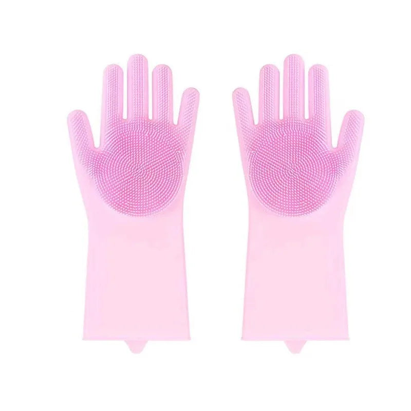 Silicone Scrubbing Cleaning Gloves