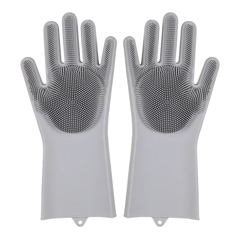Silicone Scrubbing Cleaning Gloves