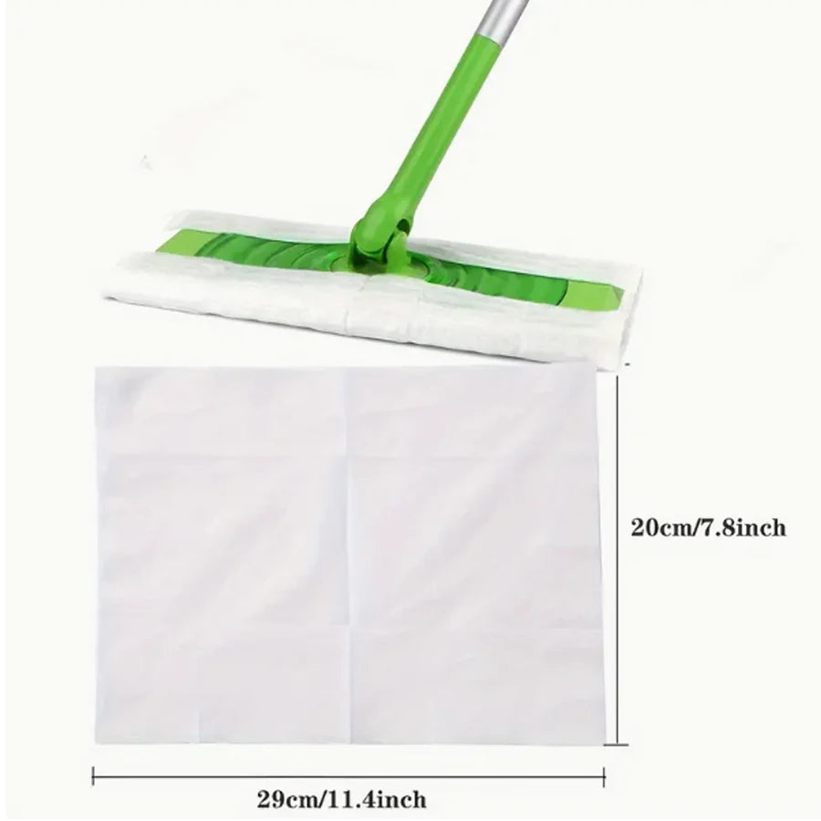 Heavy-Duty Disposable Mop Cloth Refills – 100/200PCS Universal Floor Cleaning Pads